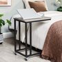 End Table With Castors Industrial Side Table, thumbnail 2 of 12