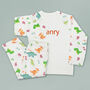 Steiff Dixi Triceratops And Personalised Dinosaur Pyjamas, thumbnail 6 of 7