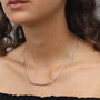 Fine Box Chain Curve Necklace, thumbnail 3 of 6