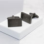 Personalised Bicycle And Initial Rectangle Cufflinks, thumbnail 2 of 2
