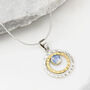 Infinity Universe Moonstone Sterling Silver And Brass Necklace, thumbnail 1 of 11