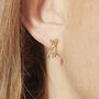 Deck The Halls Gold Plated Christmas Earring Set, thumbnail 5 of 7