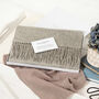 Personalised Dove Grey Pure Cashmere Scarf, thumbnail 1 of 10