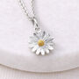 Personalised Sterling Silver April Daisy Birth Flower Pendant Necklace, thumbnail 1 of 9