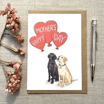 Personalised Labrador Happy Mother's Day Card, 7 of 9