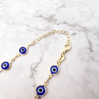 Evil Eye Charm Gold Plated Protection Necklace, 4 of 6