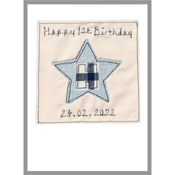 Personalised Initial Star Birthday Card For Him, 7 of 12