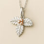 Personalised Sterling Silver December Holly Birth Flower Necklace, thumbnail 1 of 9