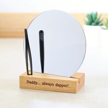 Gent's Grooming Mirror With Personalised Stand, 2 of 10