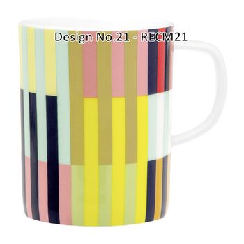 Coffee Or Tea Mug In Fine Porcelain Multicoloured, 5 of 10