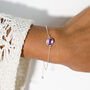 Personalised Silver Amethyst Bracelet, thumbnail 2 of 10