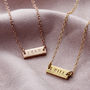 Personalised Mini Message Bar Necklace, thumbnail 3 of 7