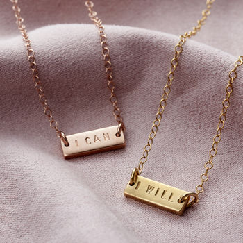 Personalised Mini Message Bar Necklace, 3 of 7