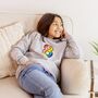 Grey Kids Rainbow Age Embroidered Sweatshirt, thumbnail 1 of 3