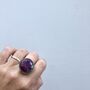 Ruby Zoisite Gemstone Ring Set In Sterling Silver, thumbnail 6 of 6