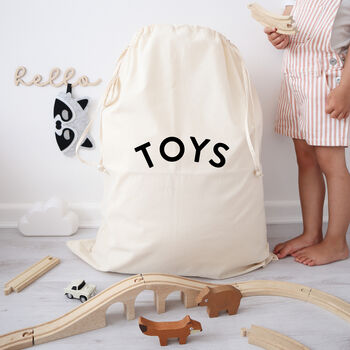 Large Toy Storage Bag Neutral, 4 of 4