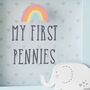 Personalised My First Pennies Blue Money Box, thumbnail 2 of 2