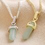 Green Aventurine Crystal Point Pendant Necklace, thumbnail 2 of 11