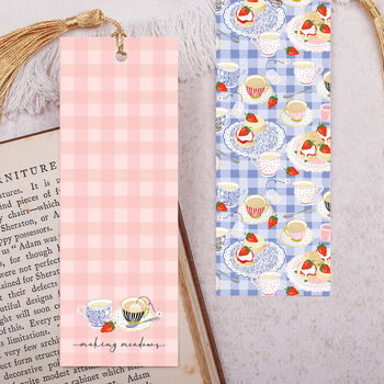 Tea And Cake Bookmark With Coloured Tassel, 2 of 2