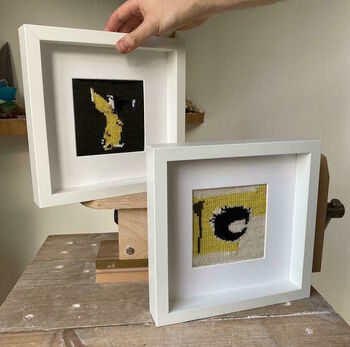 Abstract Shapes Framed Knitted Art, 8 of 11