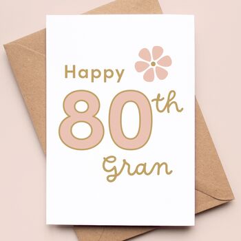 Personalised Flower Birthday Card 40th, 50th, 60th, 70th, 80th, 90th Mum, Daughter, Sister, Grandmother, 5 of 6