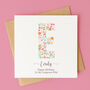 Personalised Floral Initial Birthday Card – Any Letter, thumbnail 4 of 8