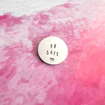 Be Safe Pocket Token Hand Stamped, 2 of 4