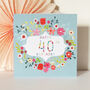Floral 40th Birthday Card, thumbnail 4 of 5