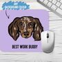 Long Haired Dachshund Face Mouse Mat, thumbnail 2 of 4