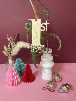 Personalised 1st Christmas 2025 Decoration, 6 of 8