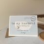 USA Husband Or Wife Wedding Day Card, thumbnail 2 of 2