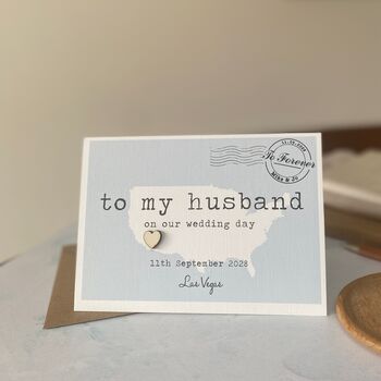 USA Husband Or Wife Wedding Day Card, 2 of 2