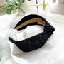 Black And Gold Speckle Knotted Headband, thumbnail 2 of 4