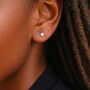 Sterling Silver Star Micro Stud Earrings – 4mm, thumbnail 1 of 6