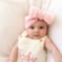 Embroidered Personalised Summer Strappy Baby Romper, thumbnail 4 of 7