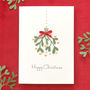 Personalised Happy Christmas 3D Mistletoe Card, thumbnail 4 of 7