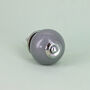 G Decor Dark Grey White Handmade Ceramic Door Knobs, thumbnail 3 of 6