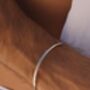 Minimal Silver 3mm Cuff Summer Waves Bracelet, thumbnail 1 of 2