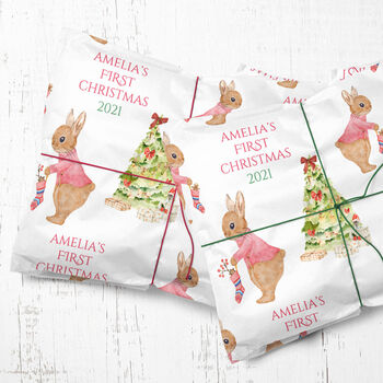 Rabbit Personalised Christmas Wrapping Paper, 3 of 6
