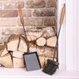 Wooden Handled Fireplace Tools Companion Set, thumbnail 3 of 4