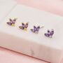 Sterling Silver Cz Marquise Cluster Stud Earrings, thumbnail 2 of 12