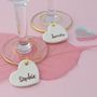 10 Wedding Favour Glass Charms Personalised, thumbnail 2 of 6