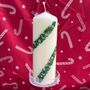 Ivory Hand Painted Christmas Advent Pillar Candle, thumbnail 4 of 6