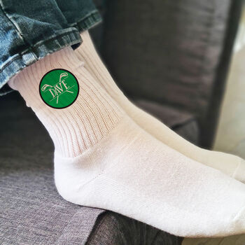 Personalised Pair Of Lucky Golf Socks, 6 of 9
