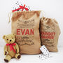 Traditional Father Christmas Sack, Burlap S, M, L Or Xl, thumbnail 1 of 2
