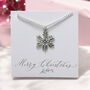 Vintage Style Snowflake Necklace, thumbnail 2 of 5