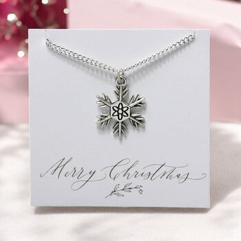 Vintage Style Snowflake Necklace, 2 of 5