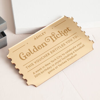 Personalised Golden Ticket Keepsake, 2 of 3
