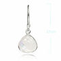 Teardrop Earrings With Moonstone In Sterling Silver, thumbnail 3 of 4