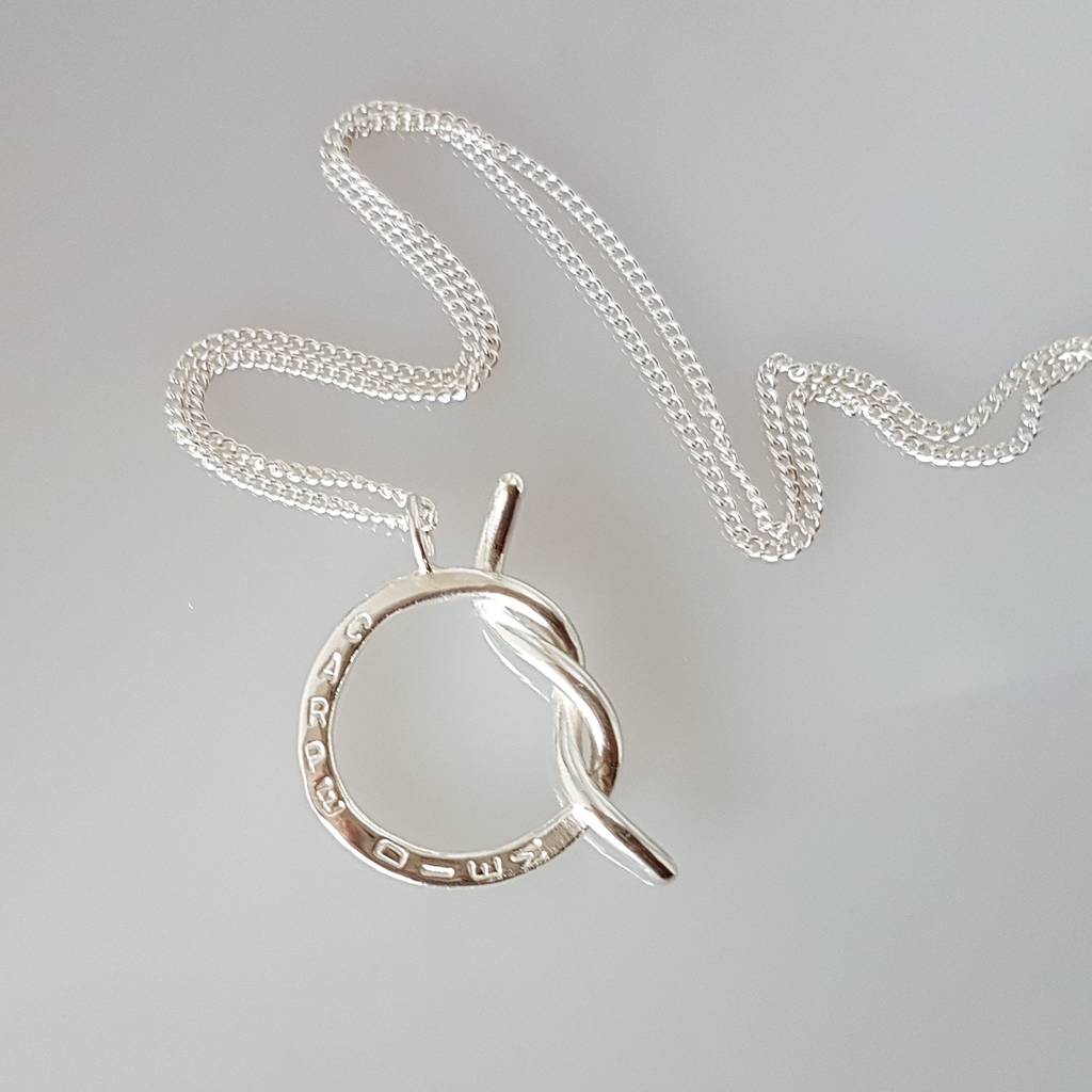 Personalised Unisex Silver Knot Necklace By Caroline Brook